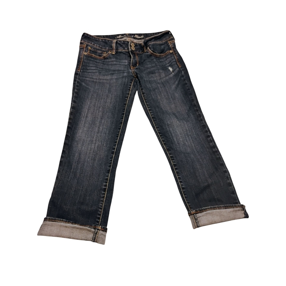 American Eagle Outfitters Blue Ankle Cropped Jeans